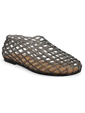MIA Gray Woven Cage Jelly Flats